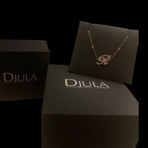 NEW 18K Gold Diamond Bracelet Monogram Letter R Women Jewelry Pave Chain Initial